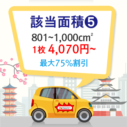 |車両用|特殊型|角丸四角形、円形、楕円形、三角形 801~1.000cm²